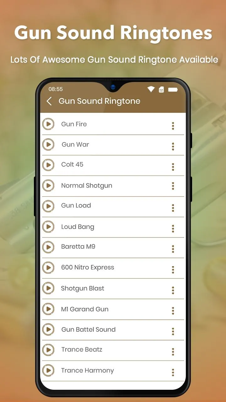 Gun Sound Ringtone | Indus Appstore | Screenshot