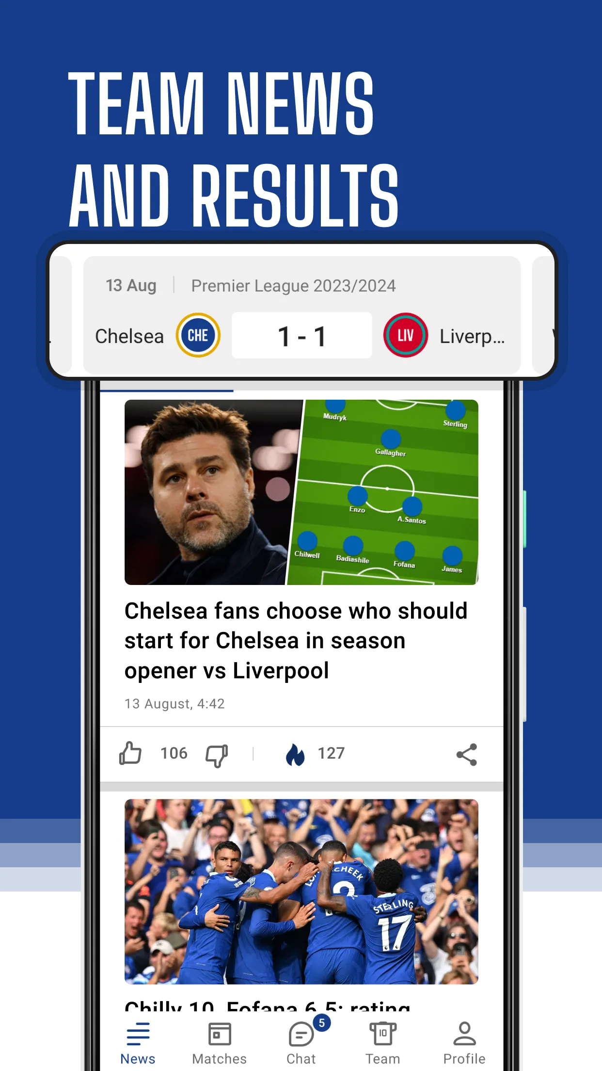 Blues Live – Soccer fan app | Indus Appstore | Screenshot