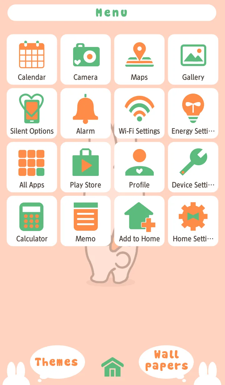 Bunny and Carrot Theme +HOME | Indus Appstore | Screenshot