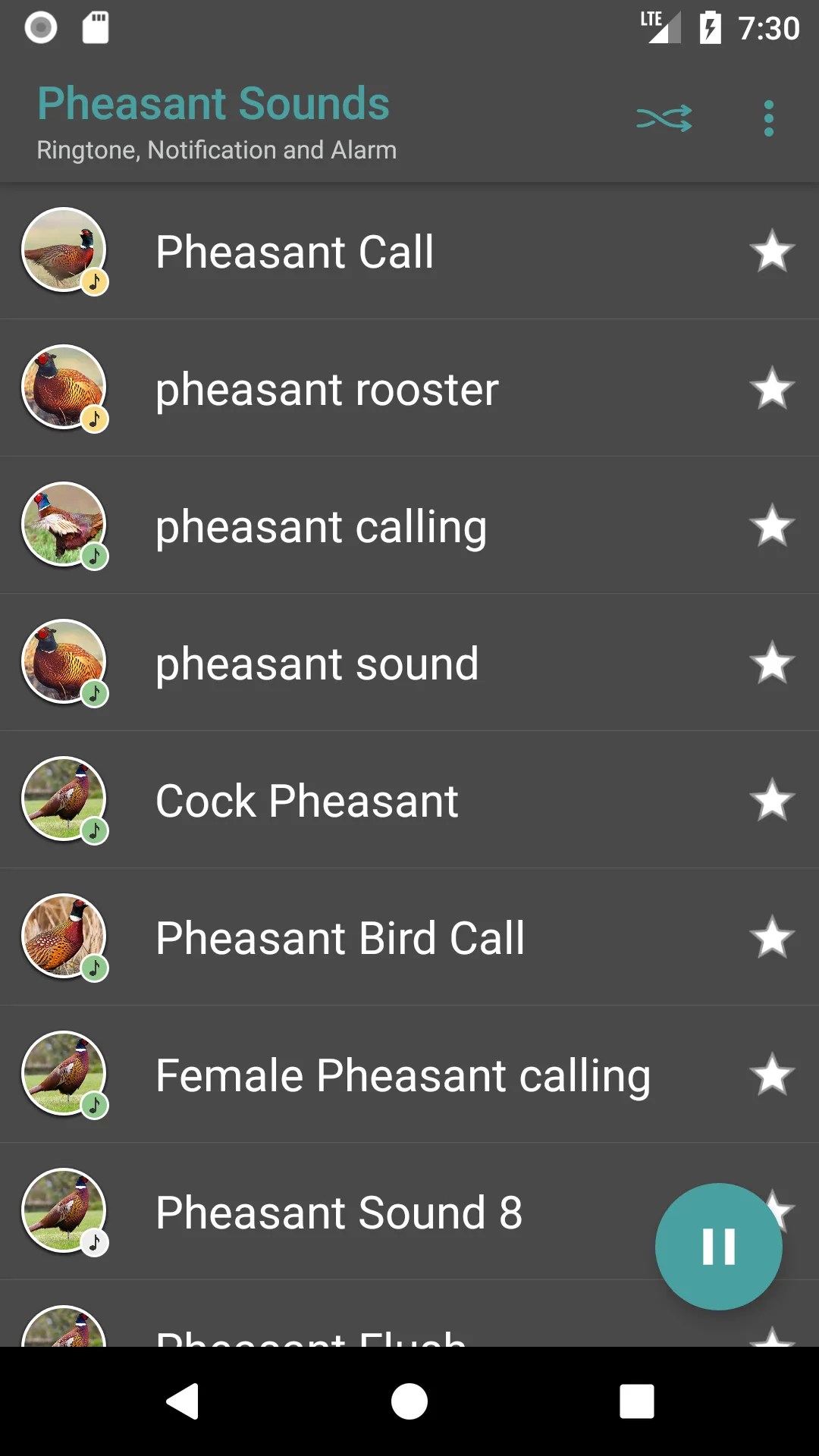 Pheasant Sounds | Indus Appstore | Screenshot