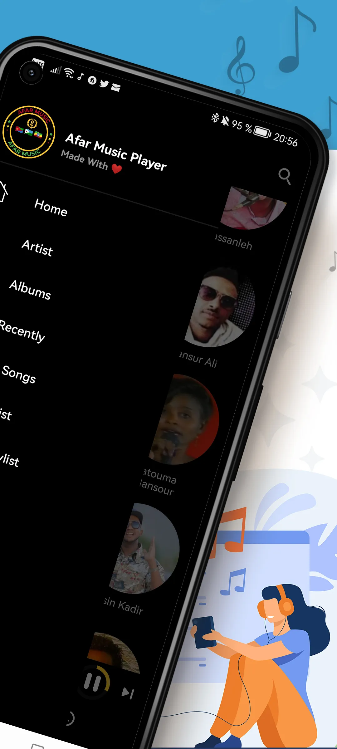 Afar Music Player | Indus Appstore | Screenshot