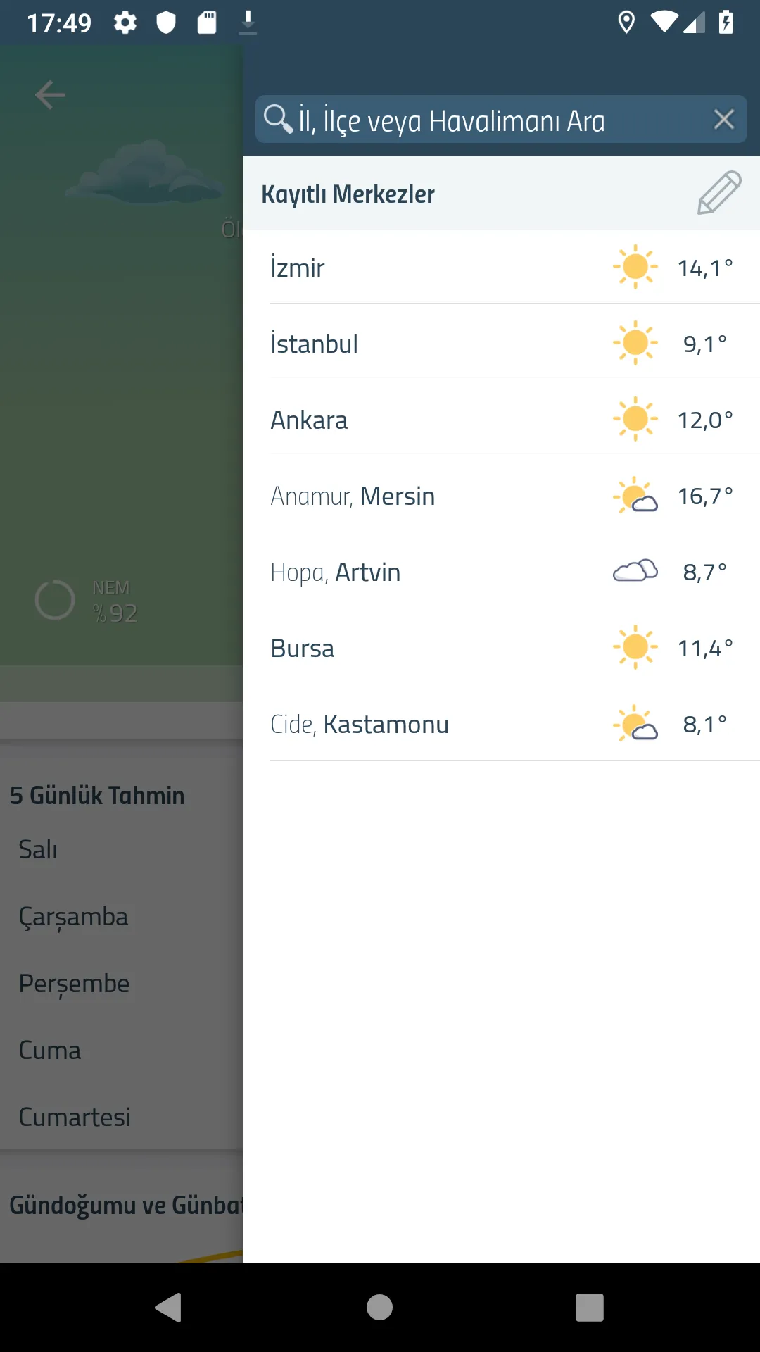 Meteoroloji Hava Durumu | Indus Appstore | Screenshot