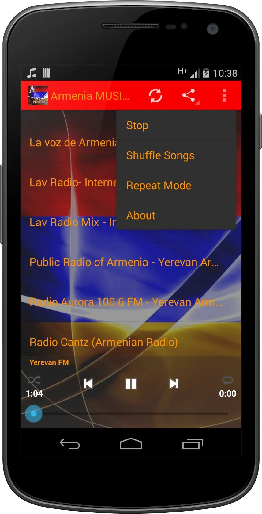 Armenia MUSIC Radio | Indus Appstore | Screenshot