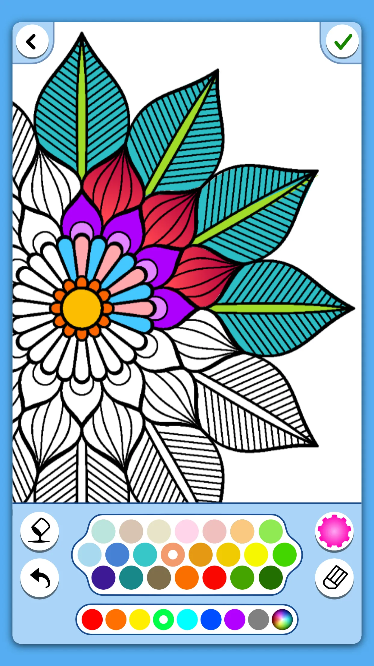 Flowers Mandala coloring book | Indus Appstore | Screenshot