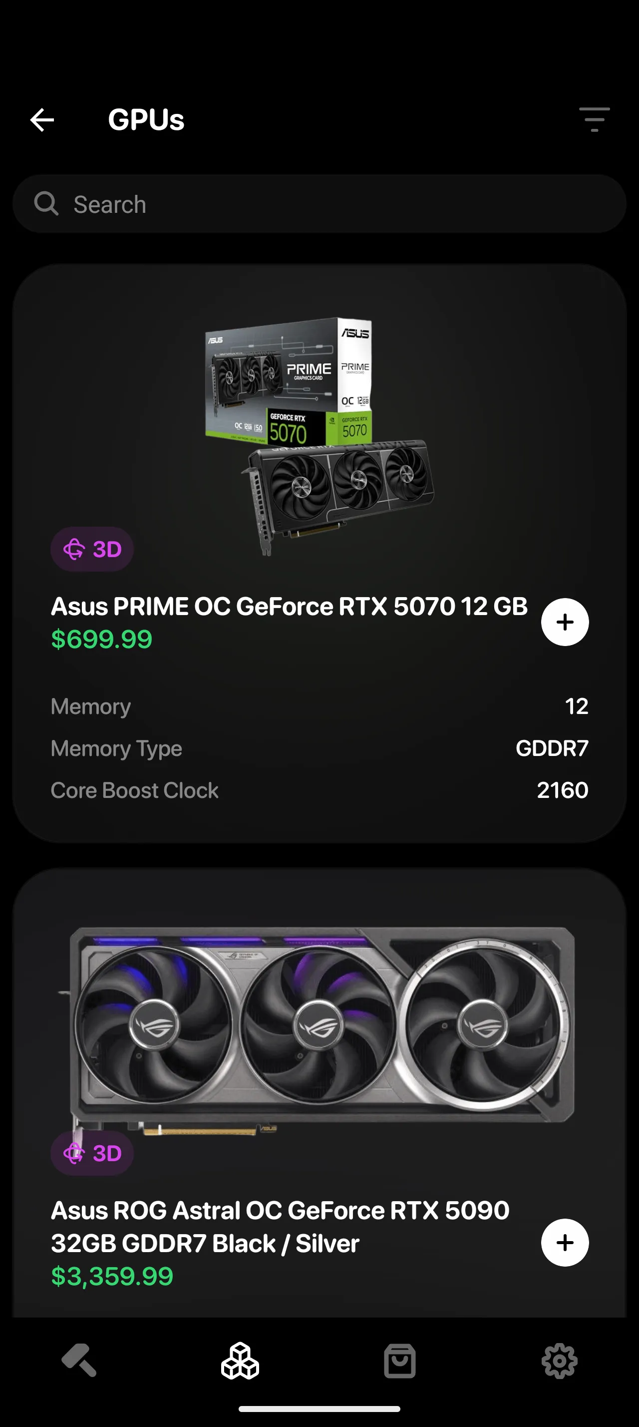BuildCores: 3D Part Picker PC | Indus Appstore | Screenshot