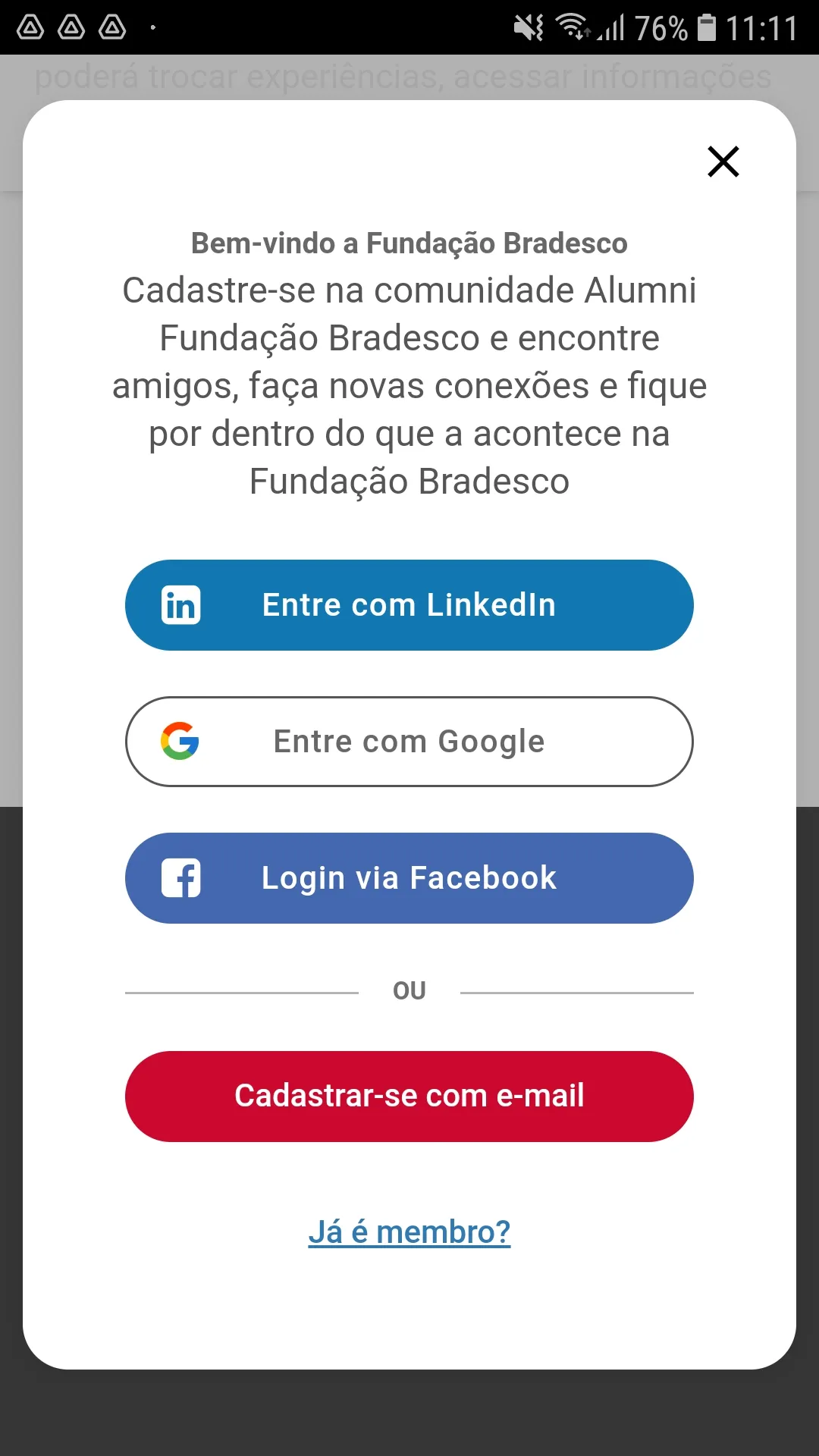 Alumni Fundação Bradesco | Indus Appstore | Screenshot