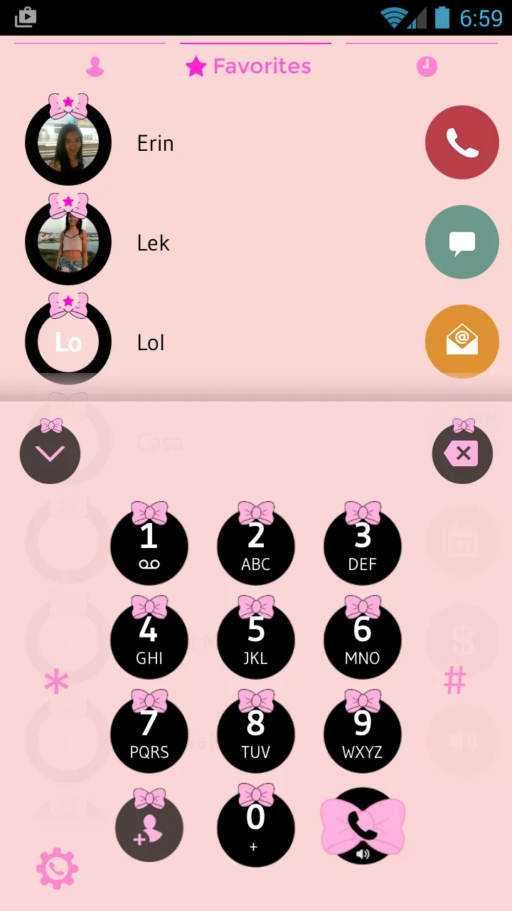 Theme Dialer Ribbon Pink | Indus Appstore | Screenshot