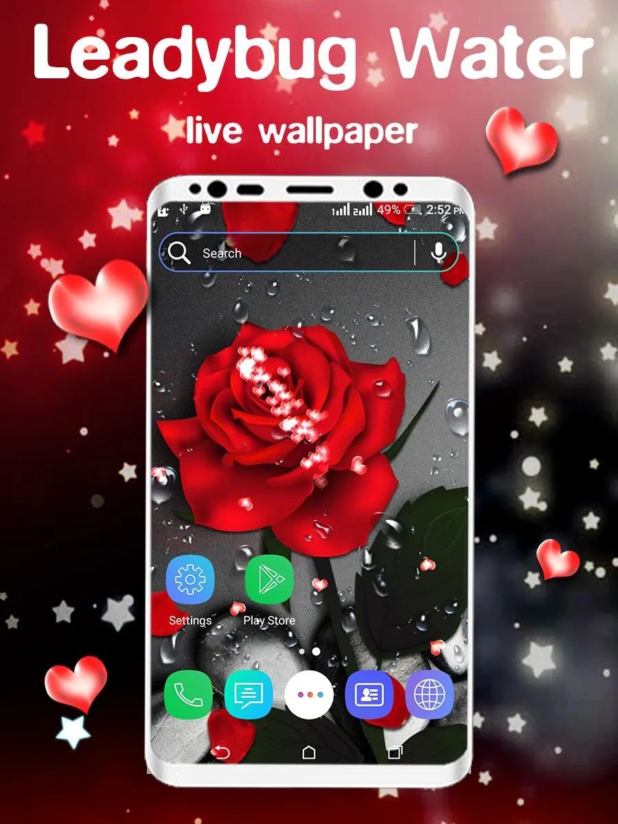 Red Rose Particle LWP | Indus Appstore | Screenshot