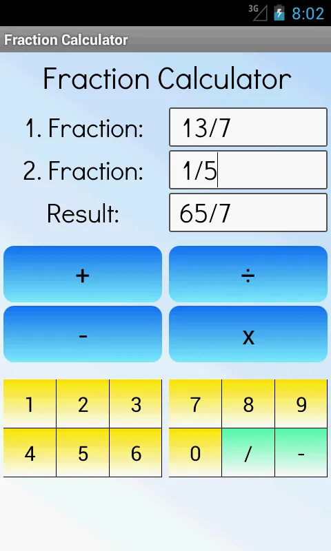 Fraction Calculator | Indus Appstore | Screenshot