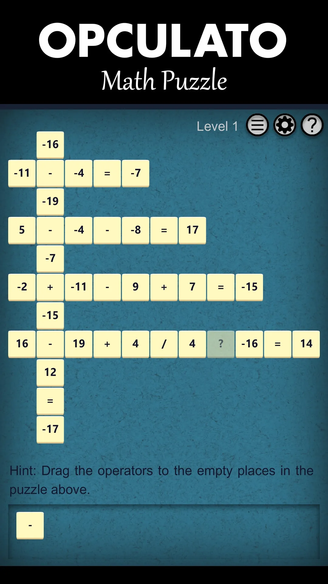 OPCULATO - Math Puzzle | Indus Appstore | Screenshot