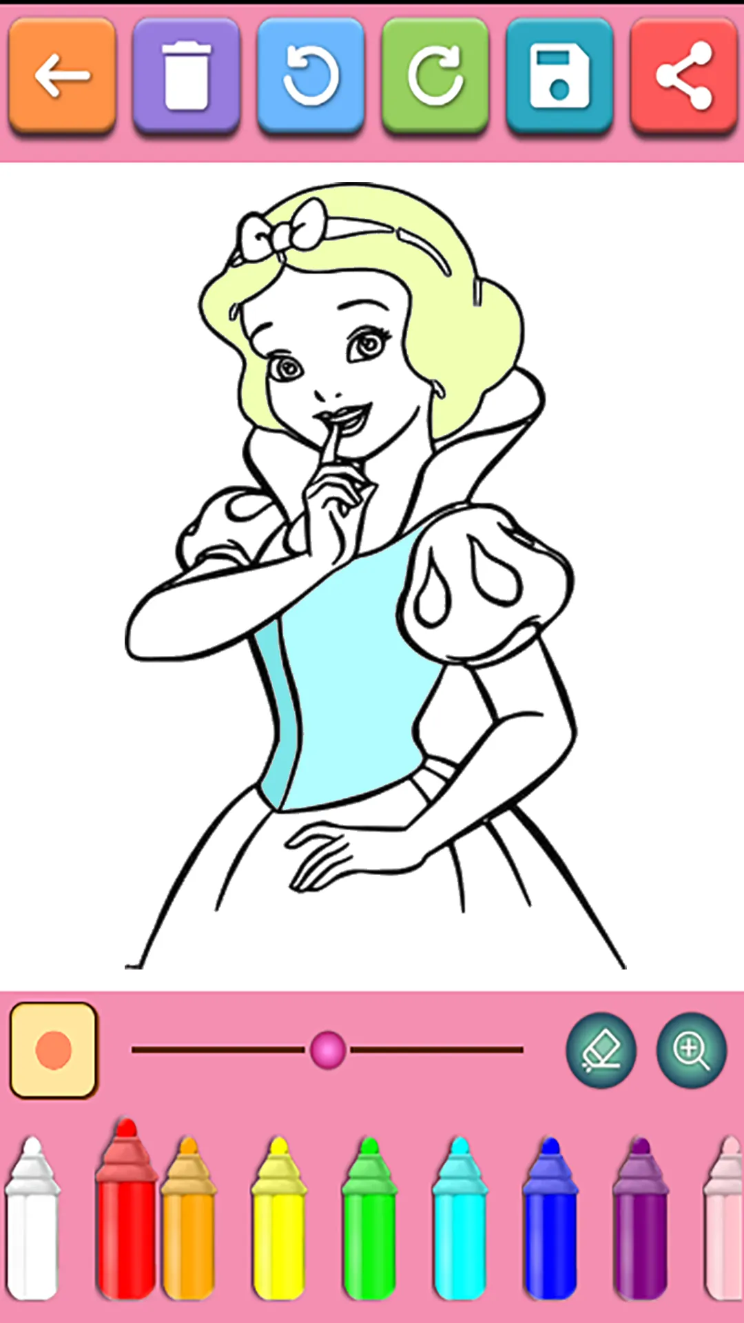 Cute Princess Coloring Pages | Indus Appstore | Screenshot