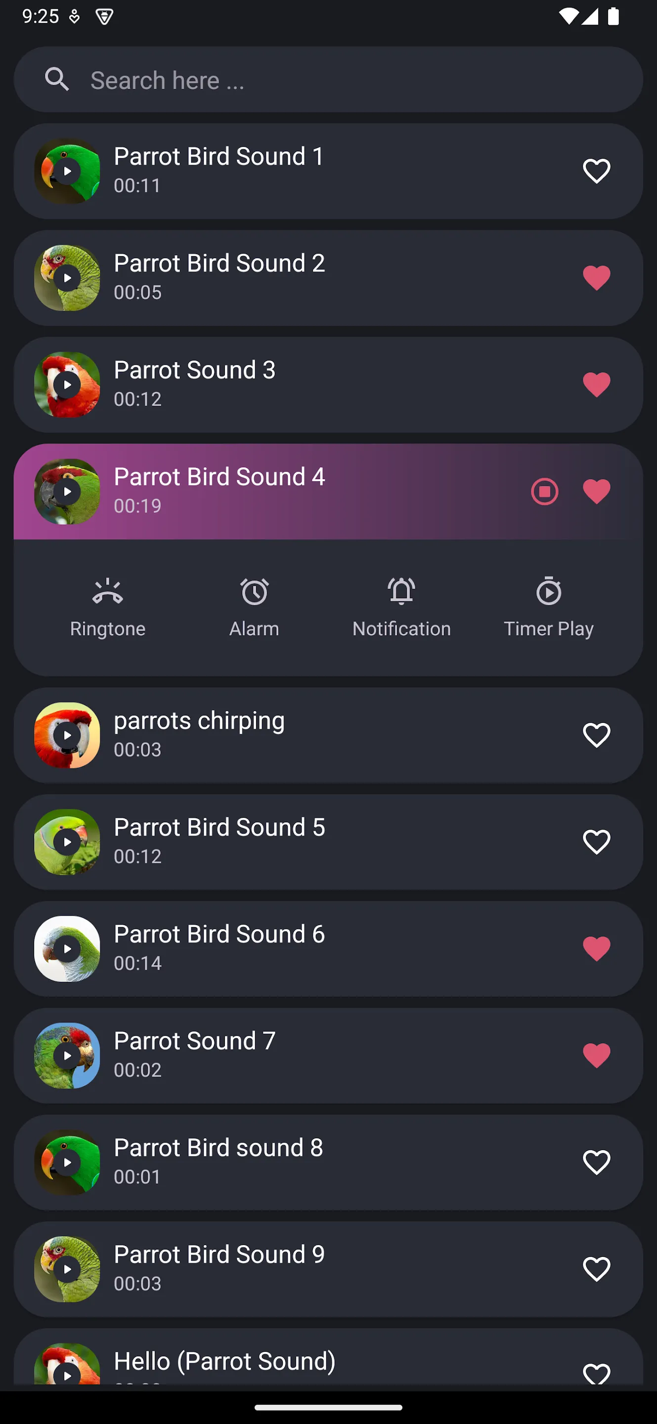 Parrot sounds! | Indus Appstore | Screenshot