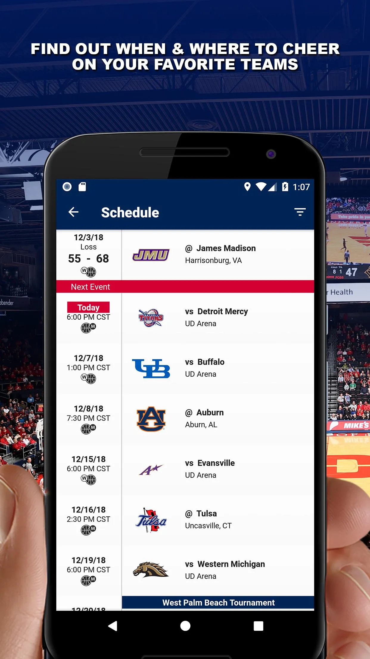 Dayton Flyers Gameday | Indus Appstore | Screenshot