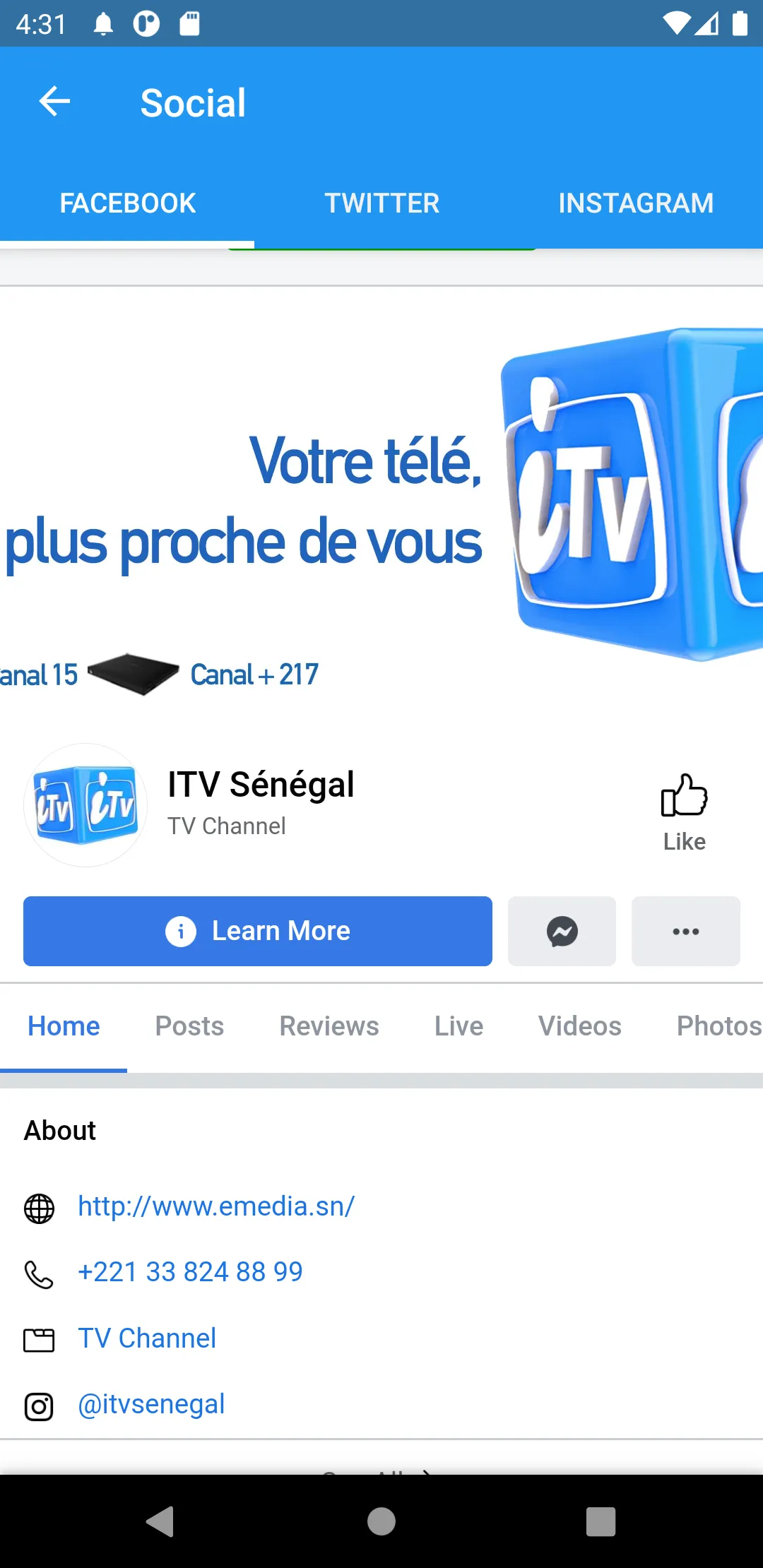 iTv Senegal | Indus Appstore | Screenshot