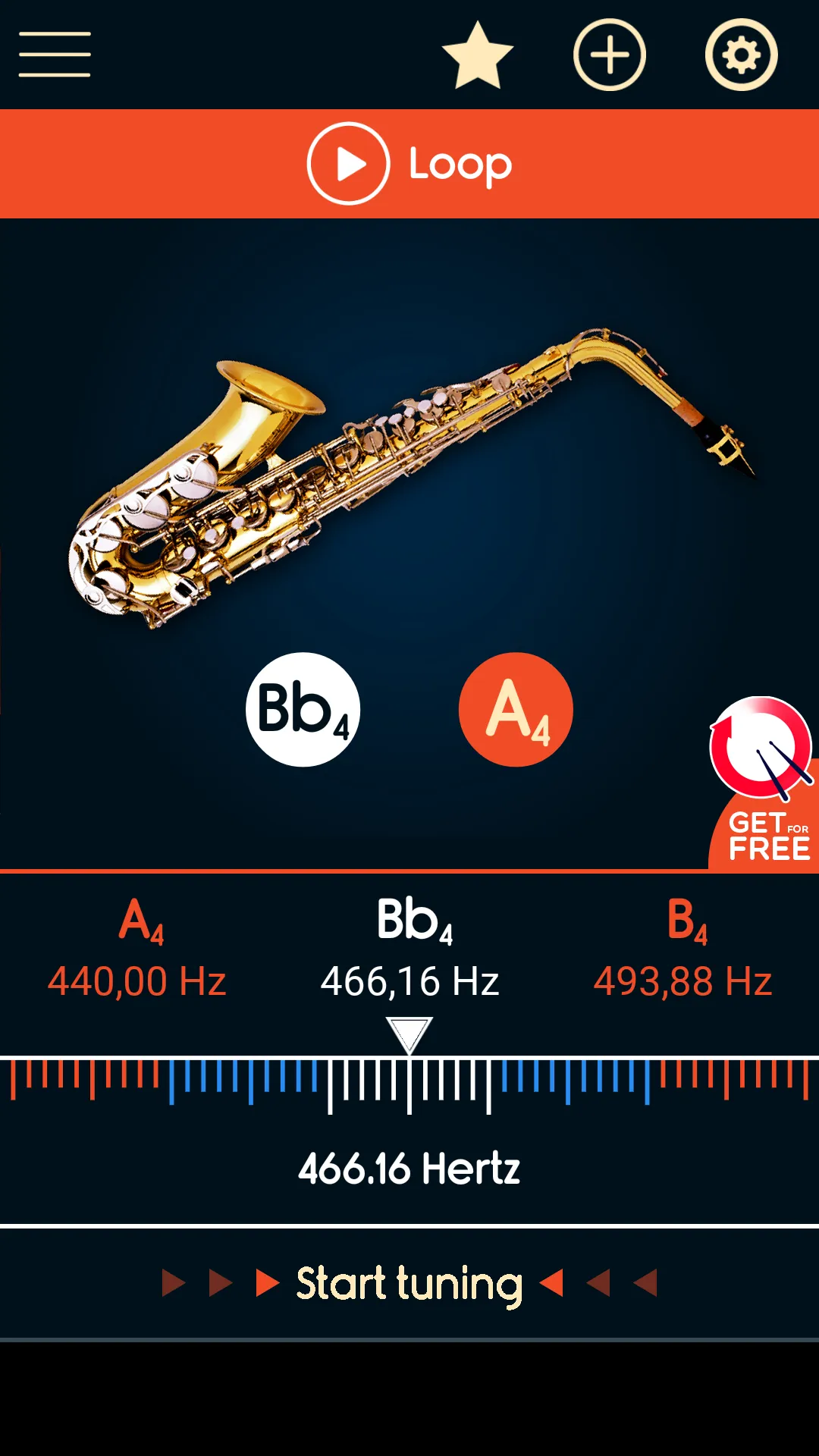 Master Saxophone Tuner | Indus Appstore | Screenshot