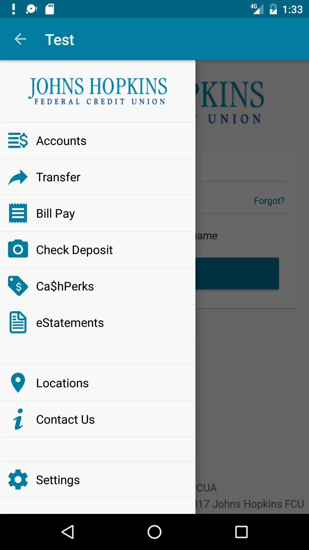 Johns Hopkins FCU | Indus Appstore | Screenshot