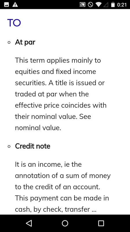 Financial Dictionary | Indus Appstore | Screenshot