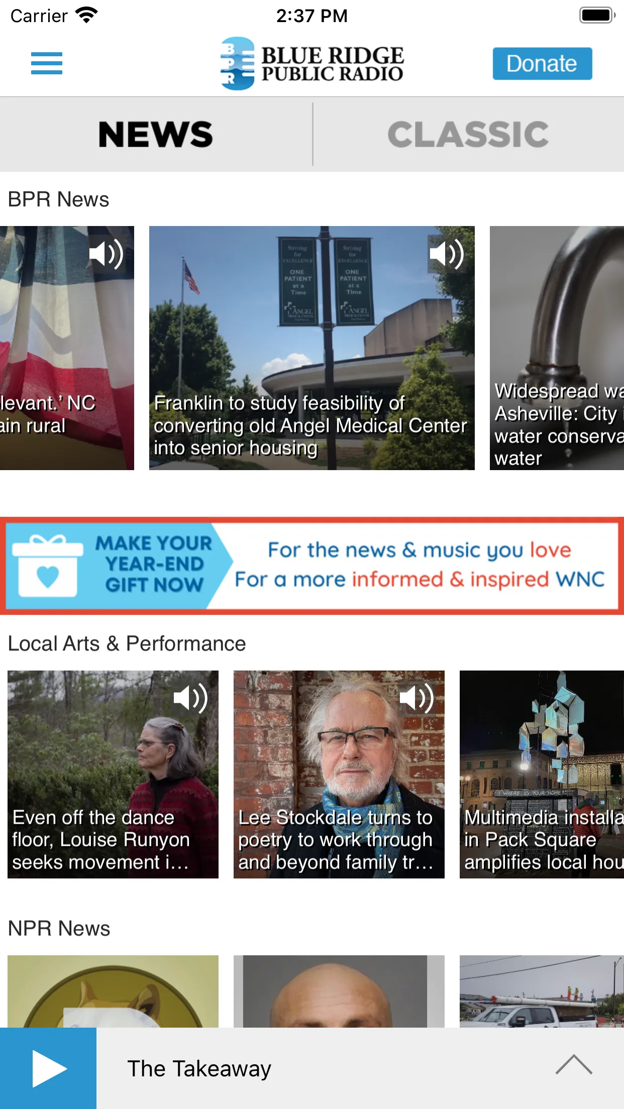 Blue Ridge Public Radio App | Indus Appstore | Screenshot