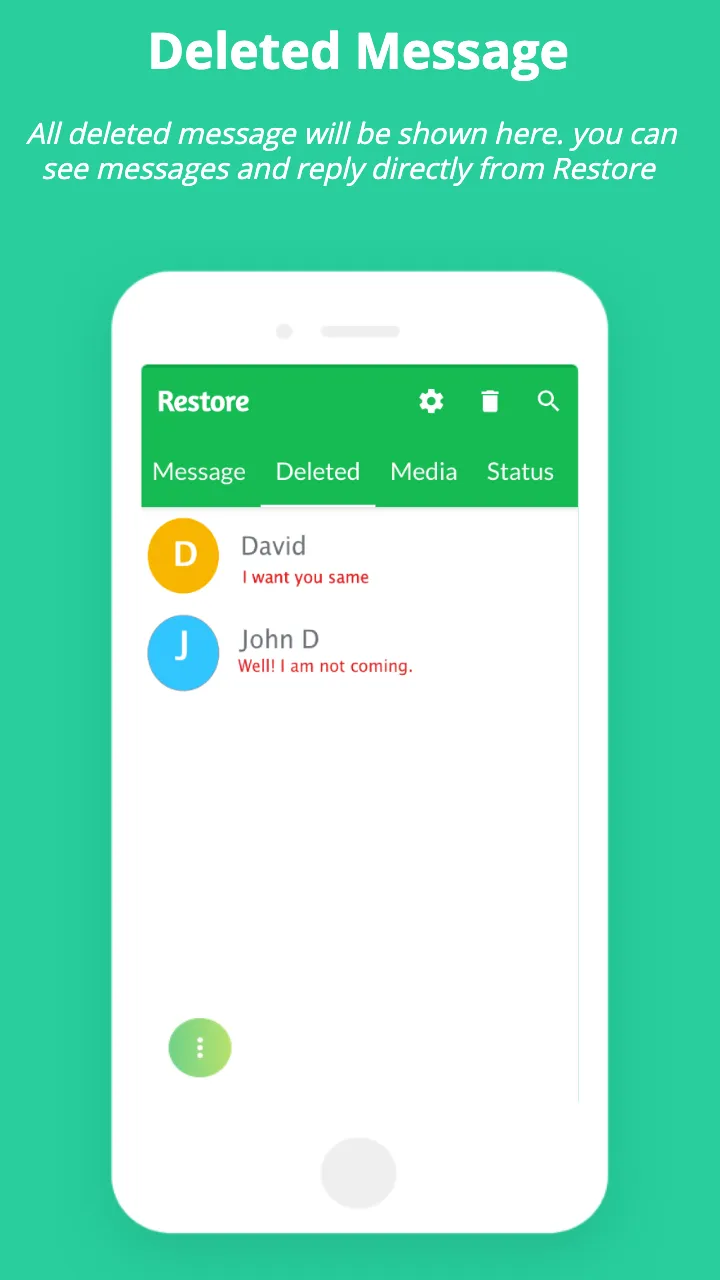 Restore : Recover Deleted mess | Indus Appstore | Screenshot