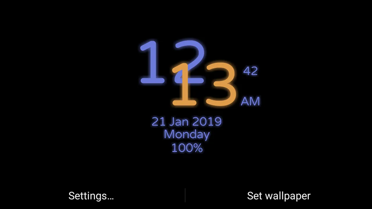 Awesome Digital Clock Lwp | Indus Appstore | Screenshot