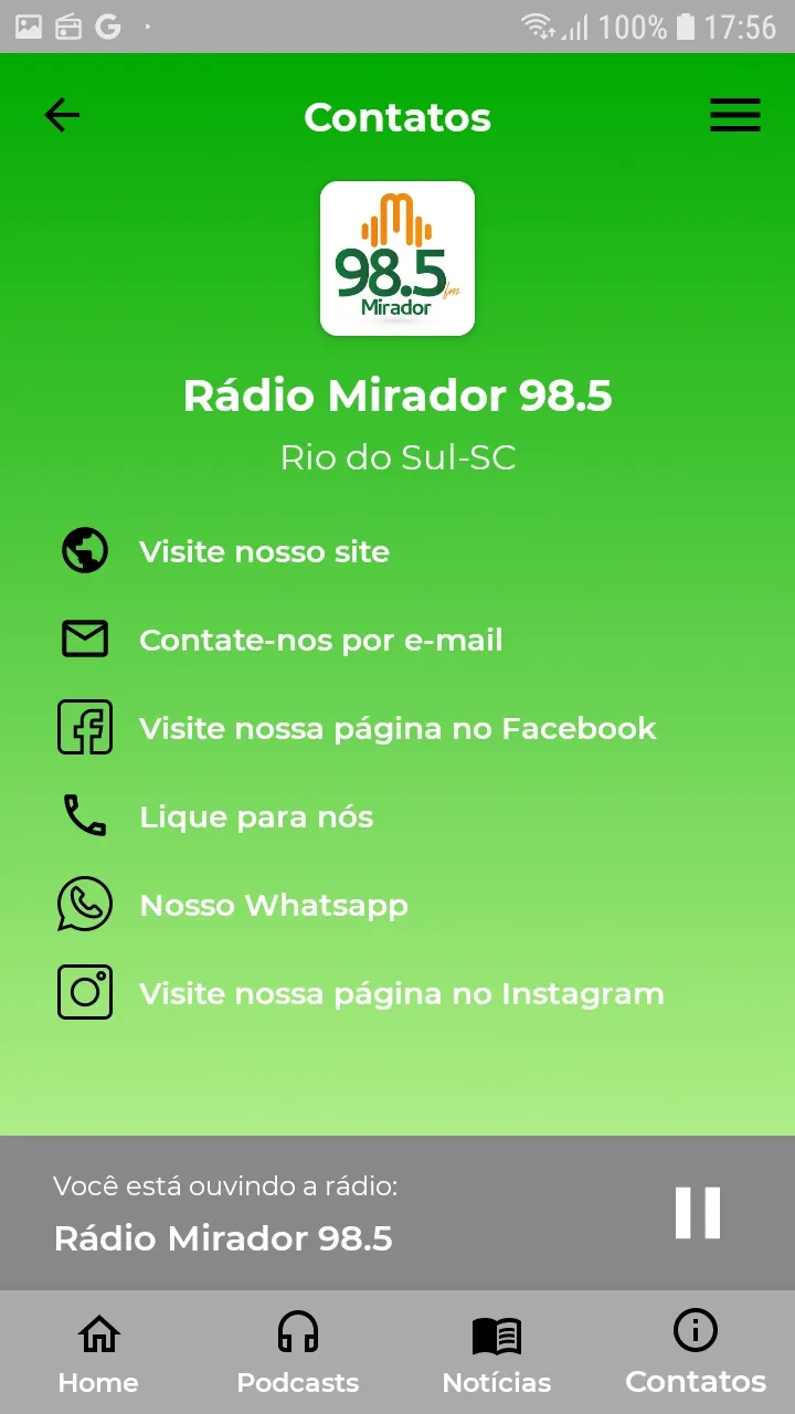 Rádio Mirador 98.5 | Indus Appstore | Screenshot