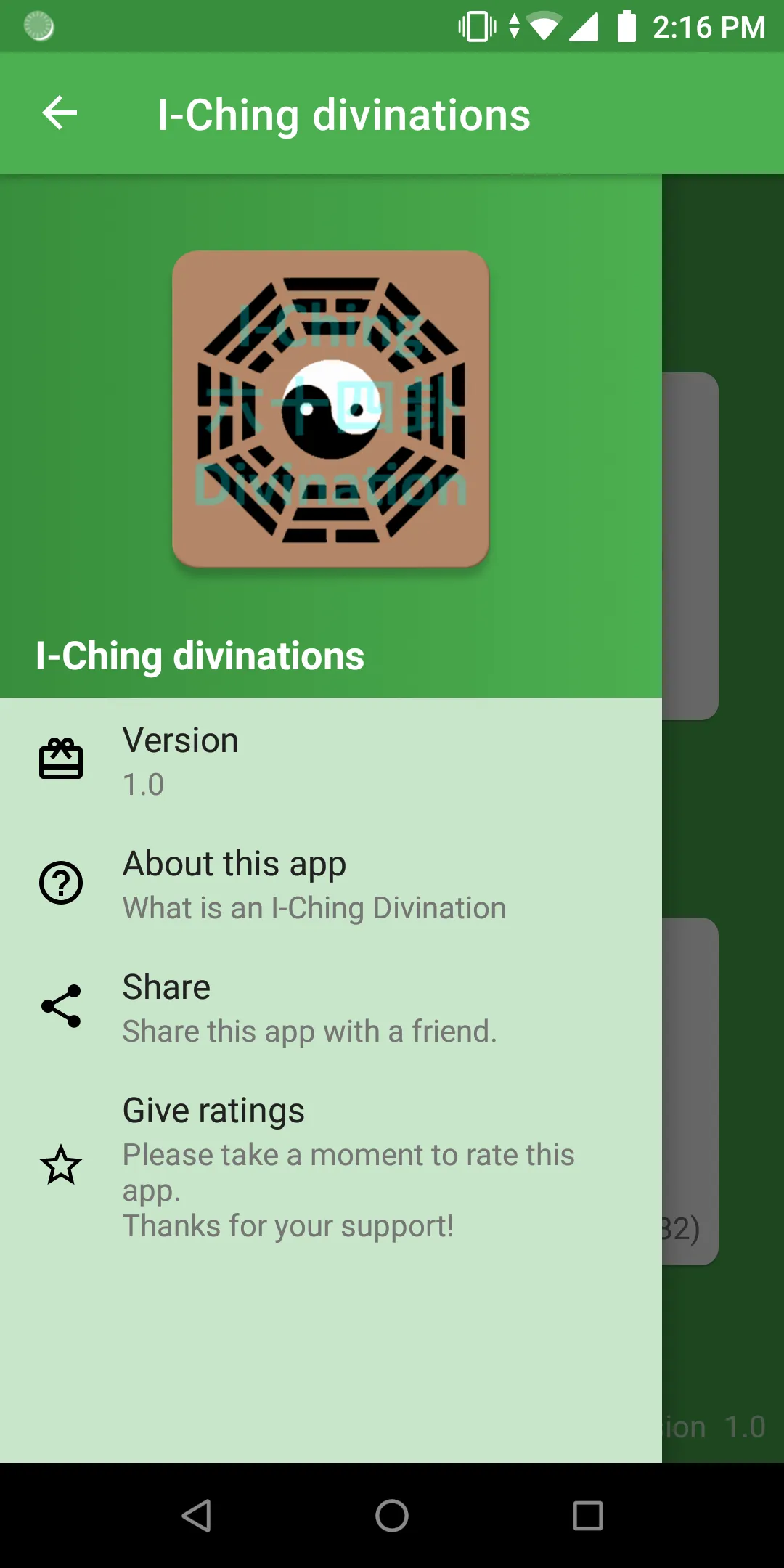 IChing 64 divinations | Indus Appstore | Screenshot