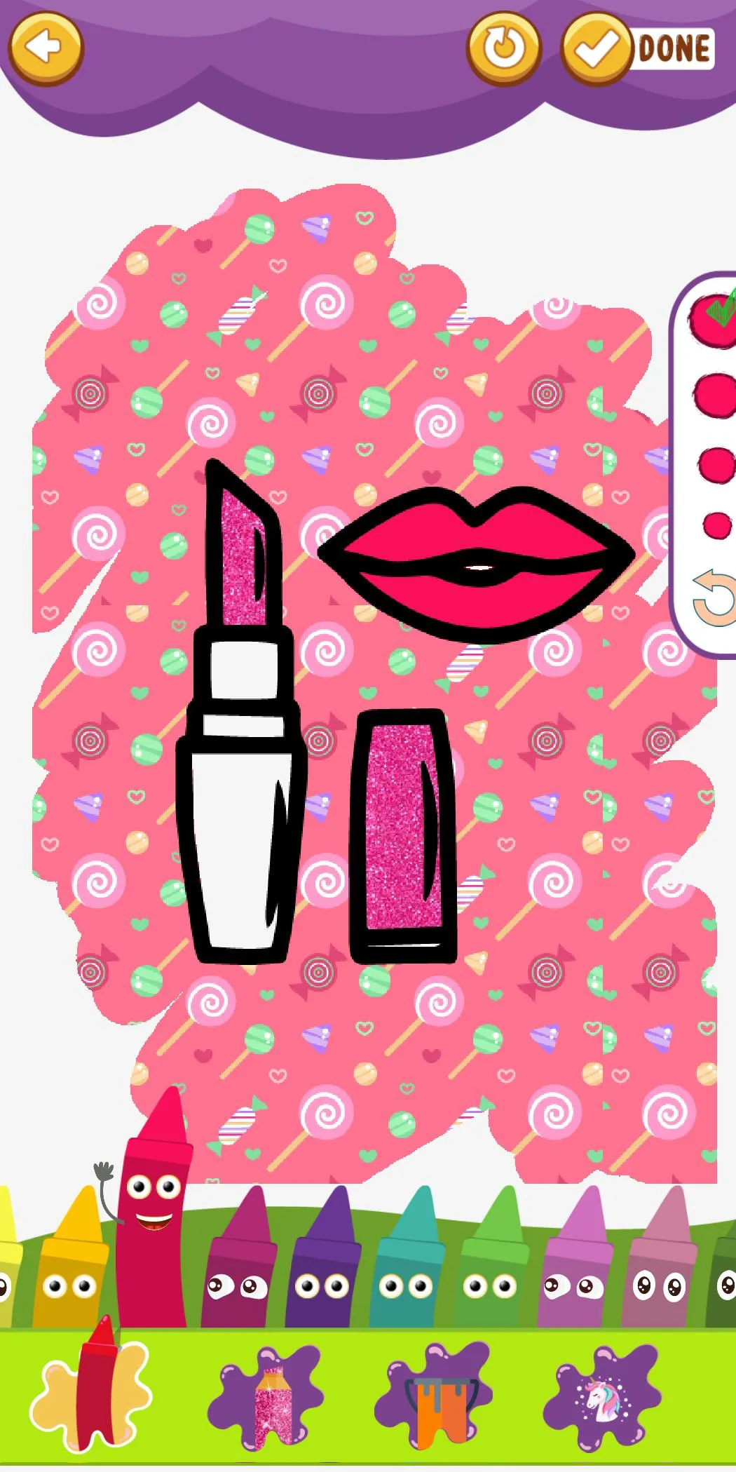 Glitter Makeup Tools Coloring | Indus Appstore | Screenshot