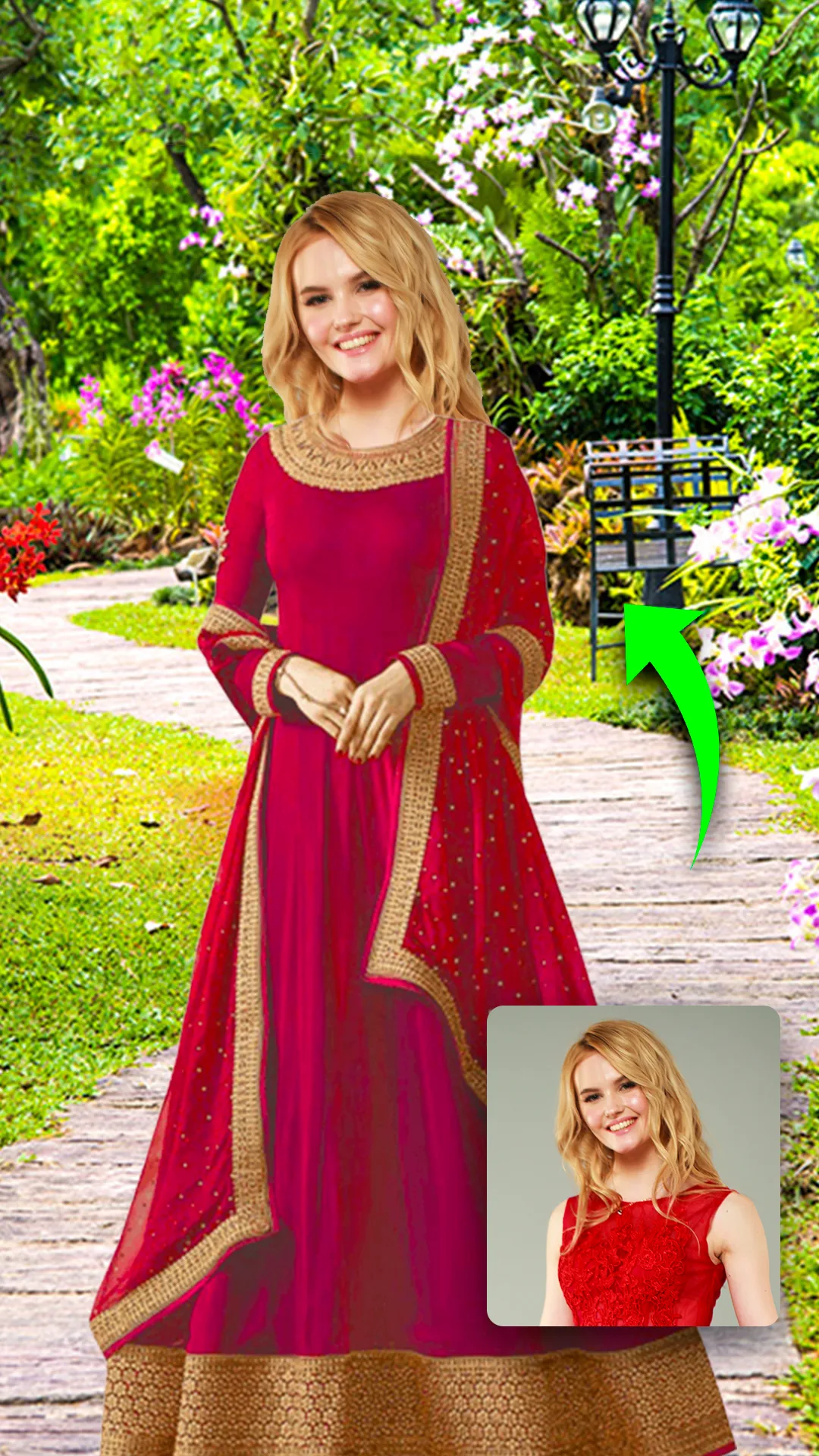 Classic Women Saree Photo Suit | Indus Appstore | Screenshot