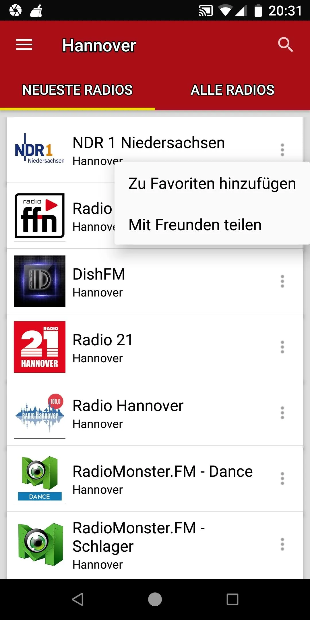 Radiosender aus Hannover | Indus Appstore | Screenshot