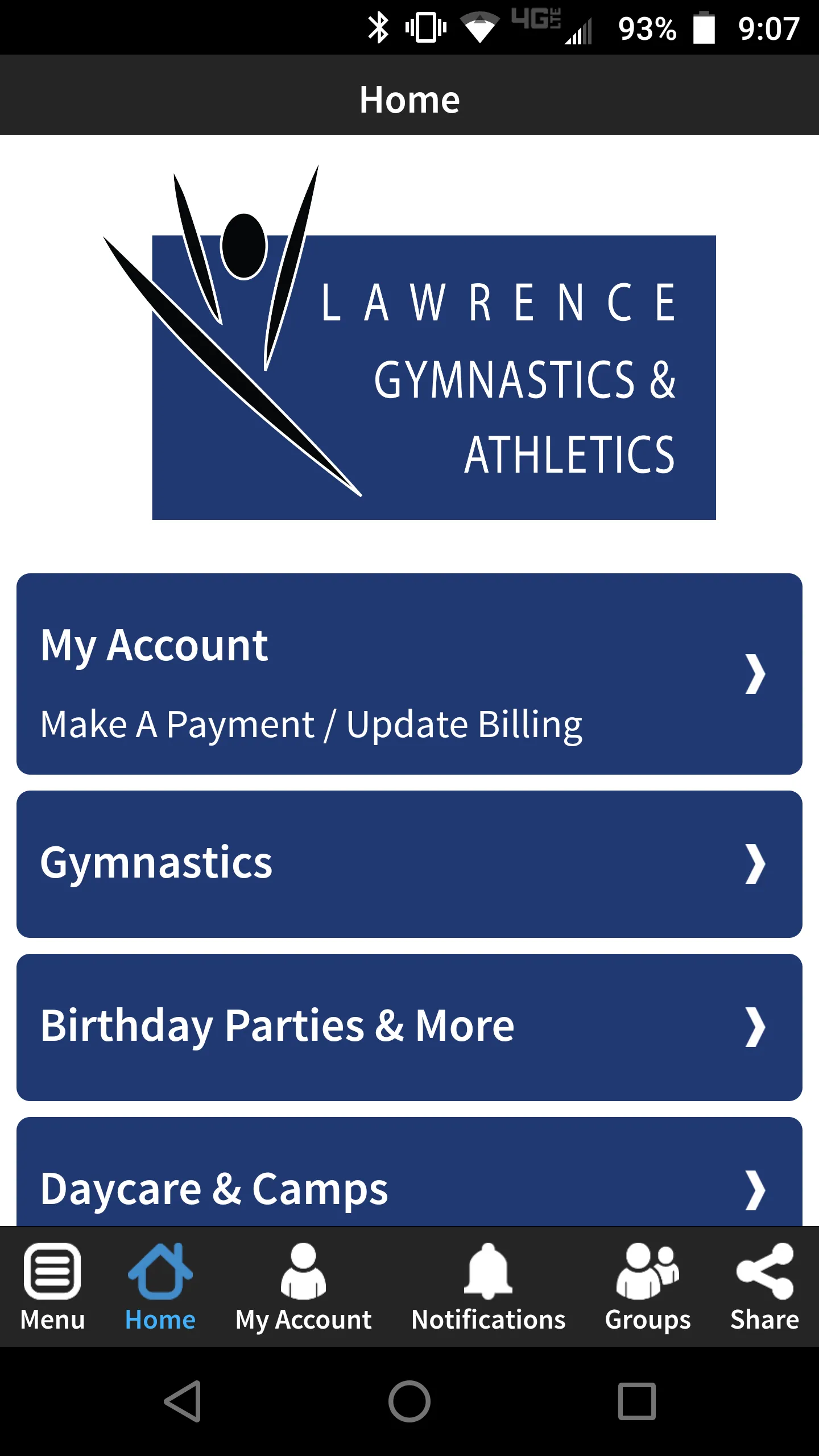 Lawrence Gymnastics | Indus Appstore | Screenshot