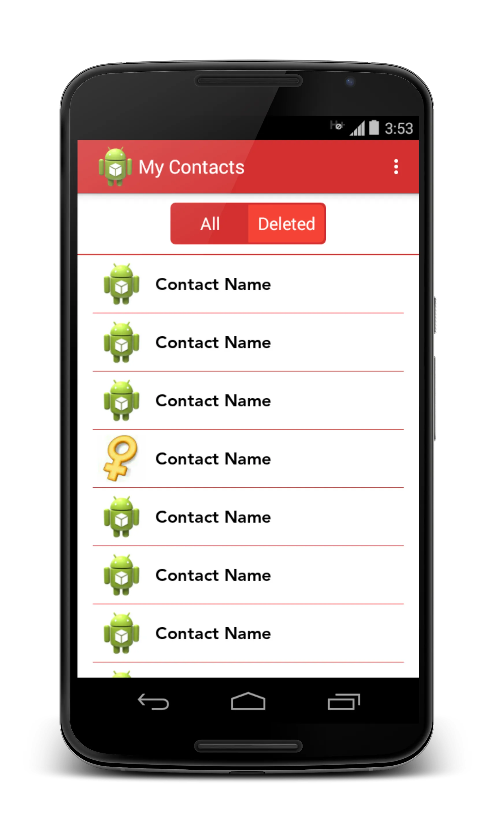 Deleted Contacts | Indus Appstore | Screenshot