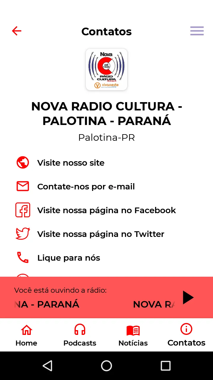 Nova Rádio Cultura | Indus Appstore | Screenshot