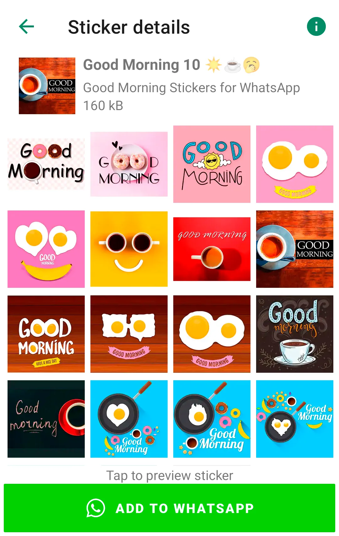 Good Morning Stickers | Indus Appstore | Screenshot