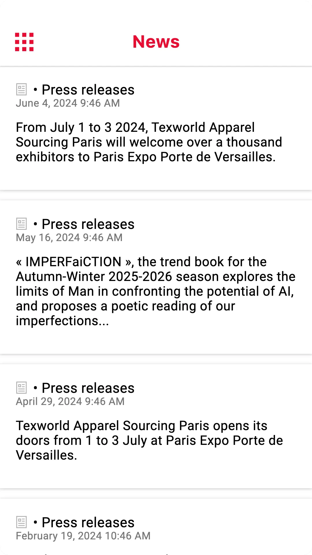 Apparel Sourcing Paris | Indus Appstore | Screenshot