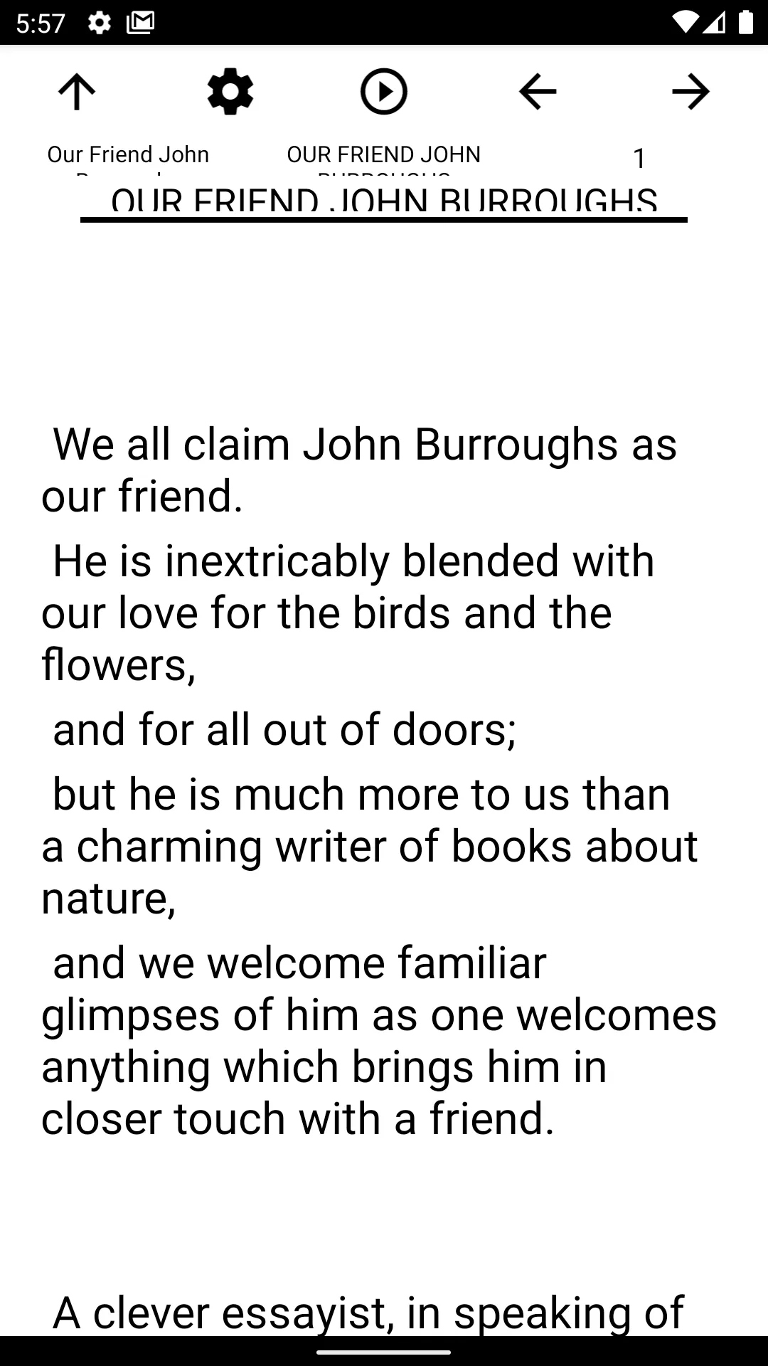 Book, Our Friend John Burrough | Indus Appstore | Screenshot