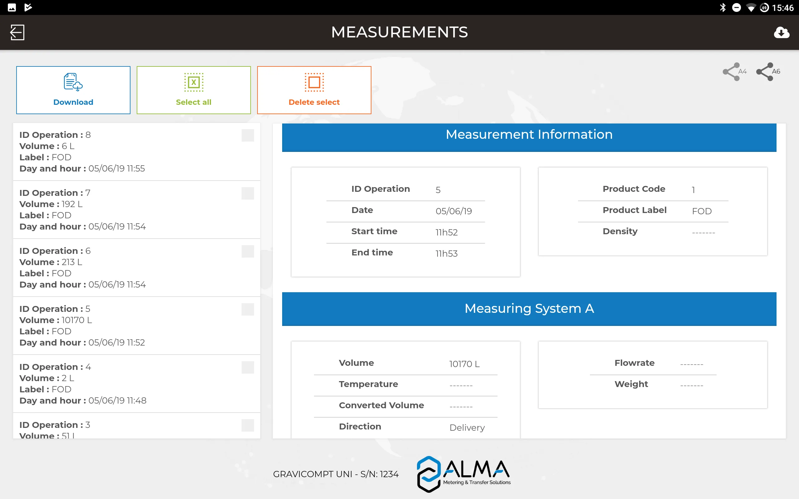 Alma INSIDE Flowmeter | Indus Appstore | Screenshot