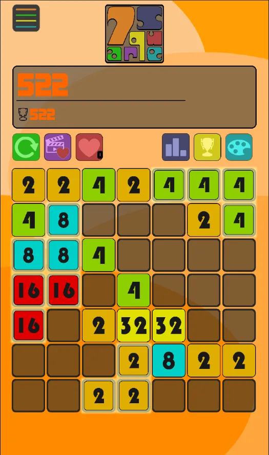 7 Square - Number Merge Puzzle | Indus Appstore | Screenshot