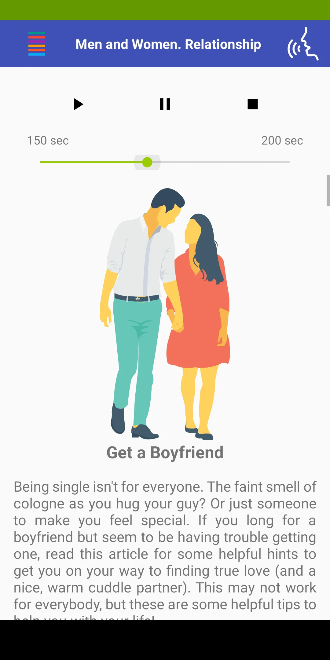 Male and Female. Relationship | Indus Appstore | Screenshot