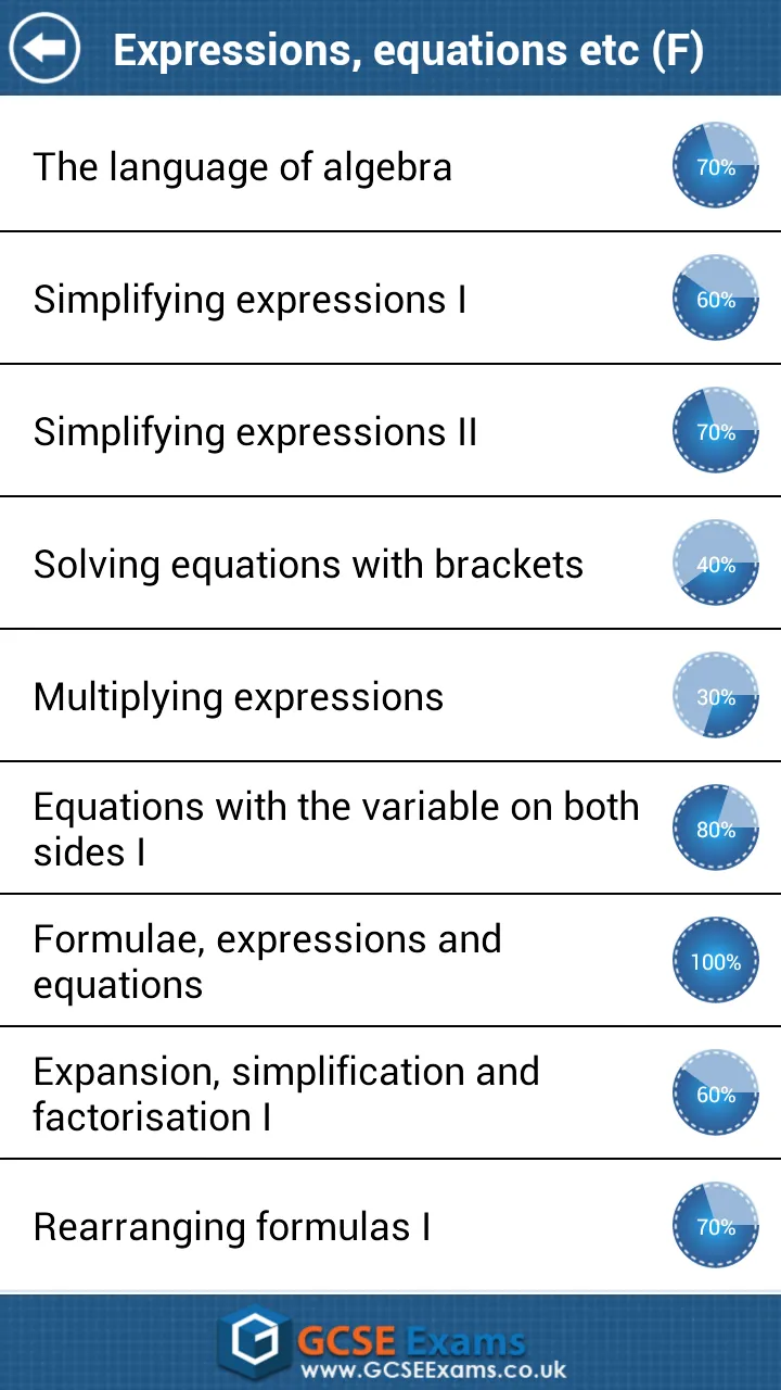 GCSE Maths Algebra Revision LE | Indus Appstore | Screenshot