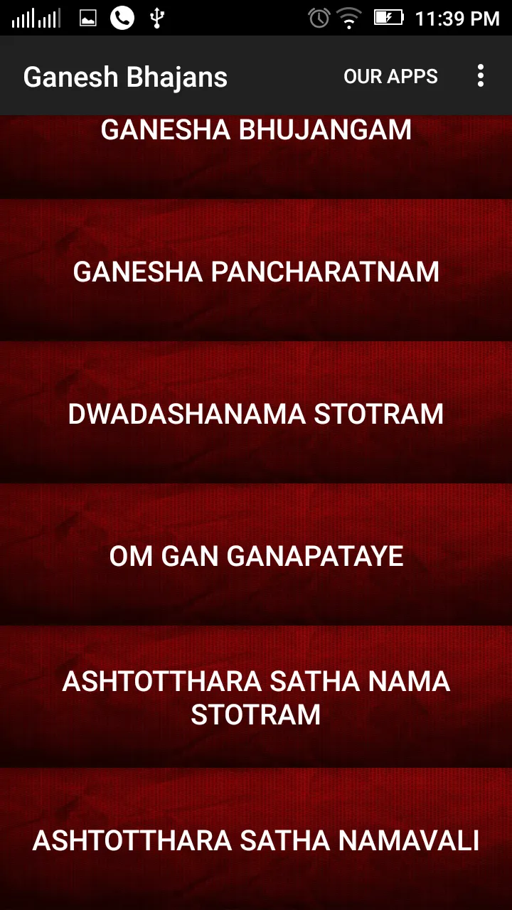 Ganesh Bhajans - HD Audio & Ly | Indus Appstore | Screenshot