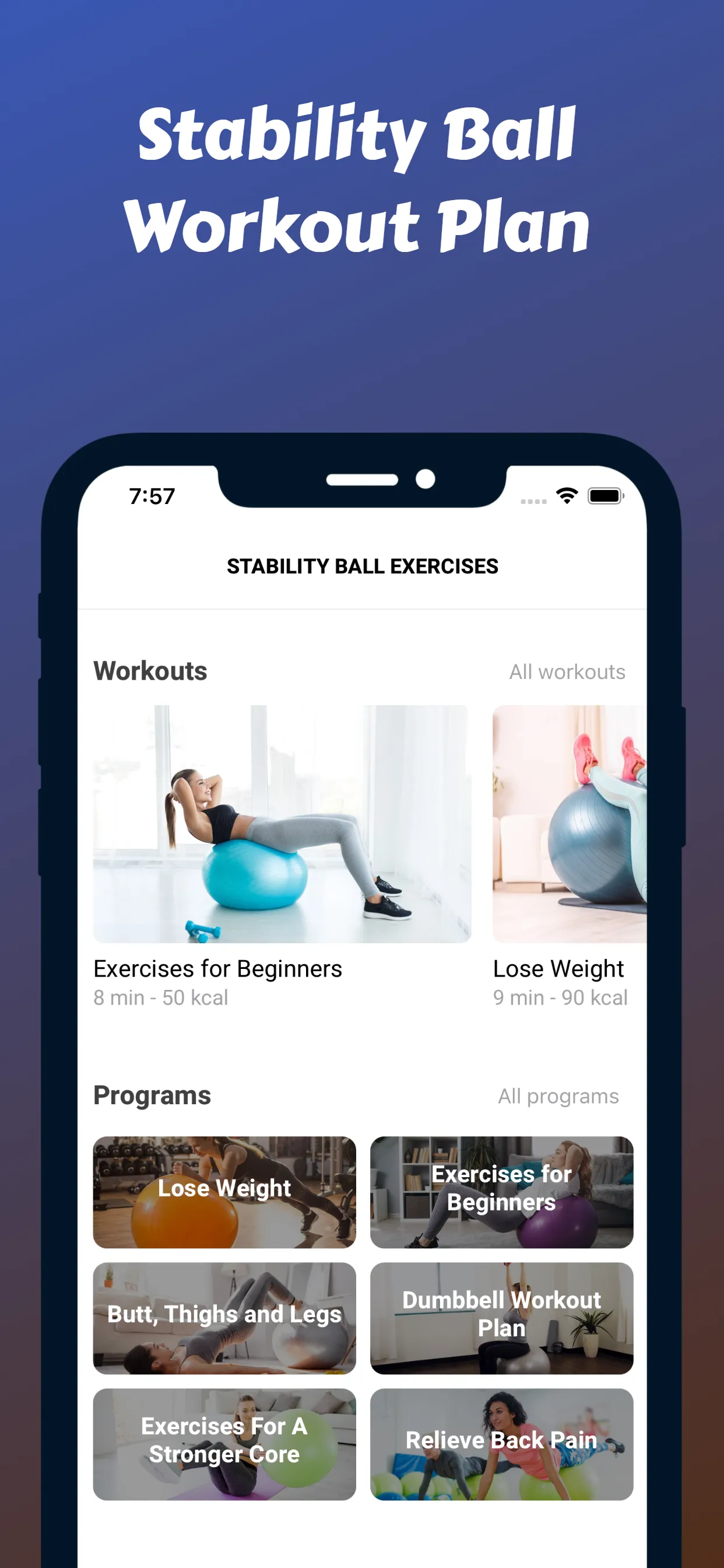 Stability Ball Workout Plan | Indus Appstore | Screenshot