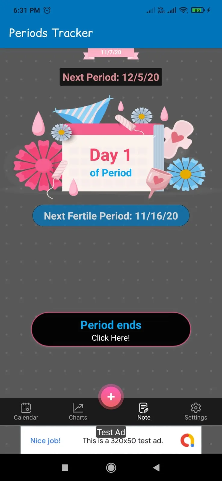 Periods tracker calendar | Indus Appstore | Screenshot