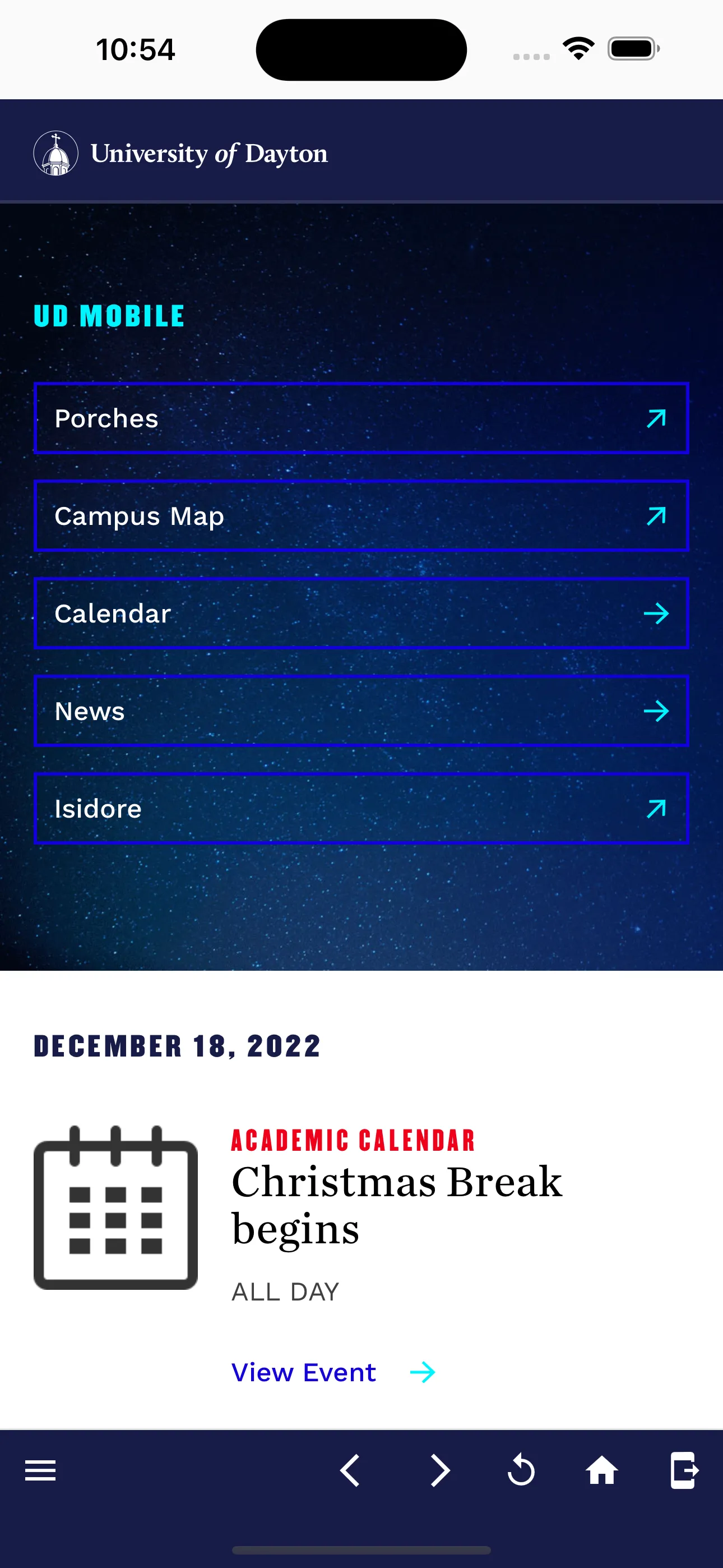 University of Dayton Mobile | Indus Appstore | Screenshot