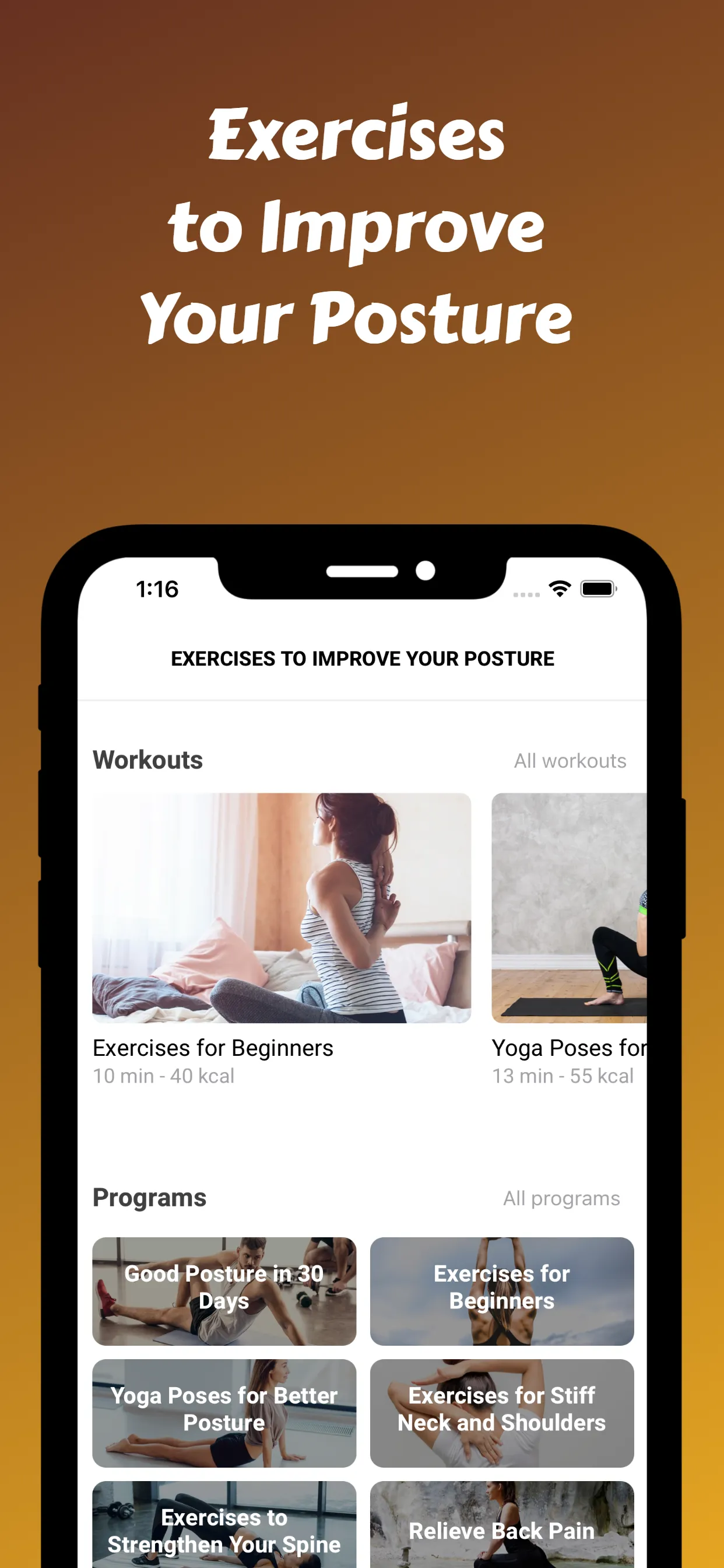 Posture Exercises | Indus Appstore | Screenshot