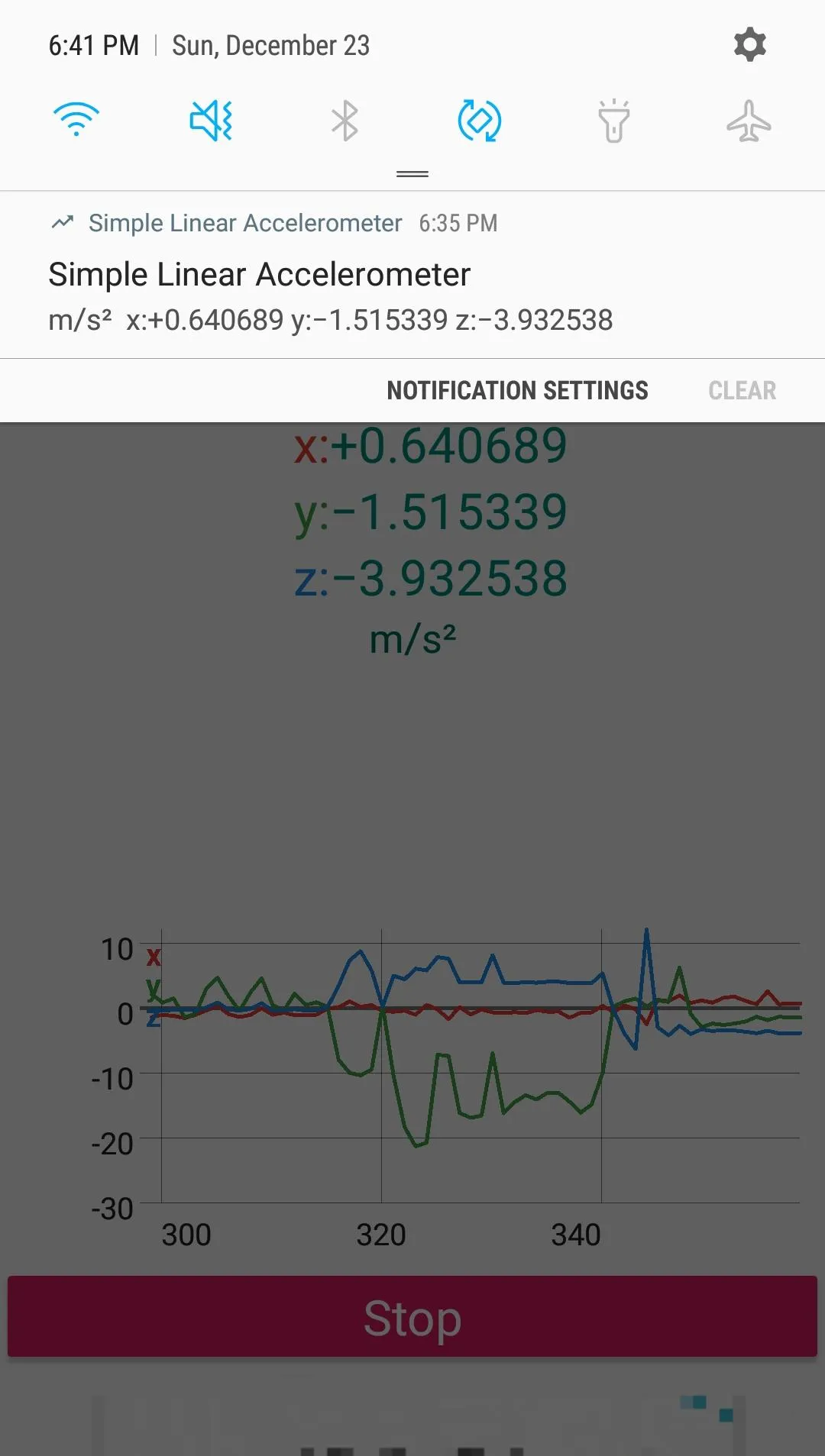 Simple Linear Accelerometer | Indus Appstore | Screenshot