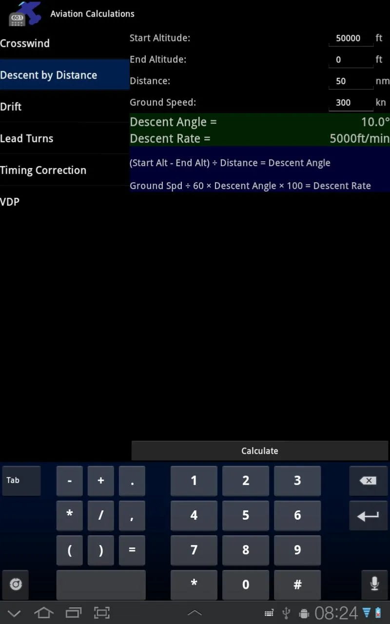 Aviation Calculations | Indus Appstore | Screenshot