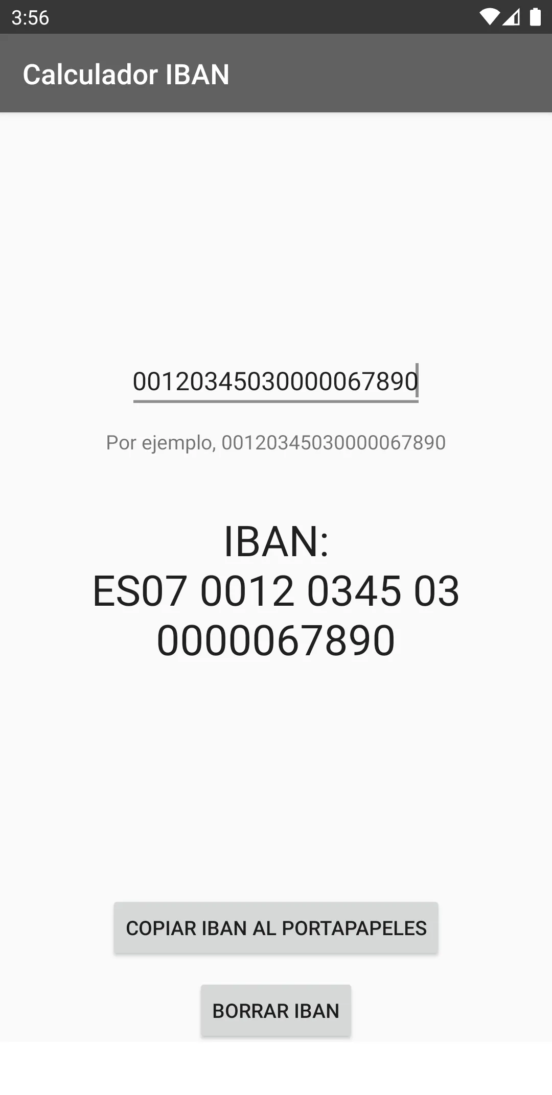 Calculador IBAN (España) | Indus Appstore | Screenshot