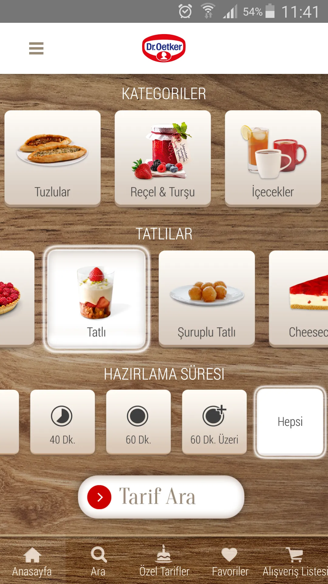 Dr. Oetker Tarif Dünyası | Indus Appstore | Screenshot