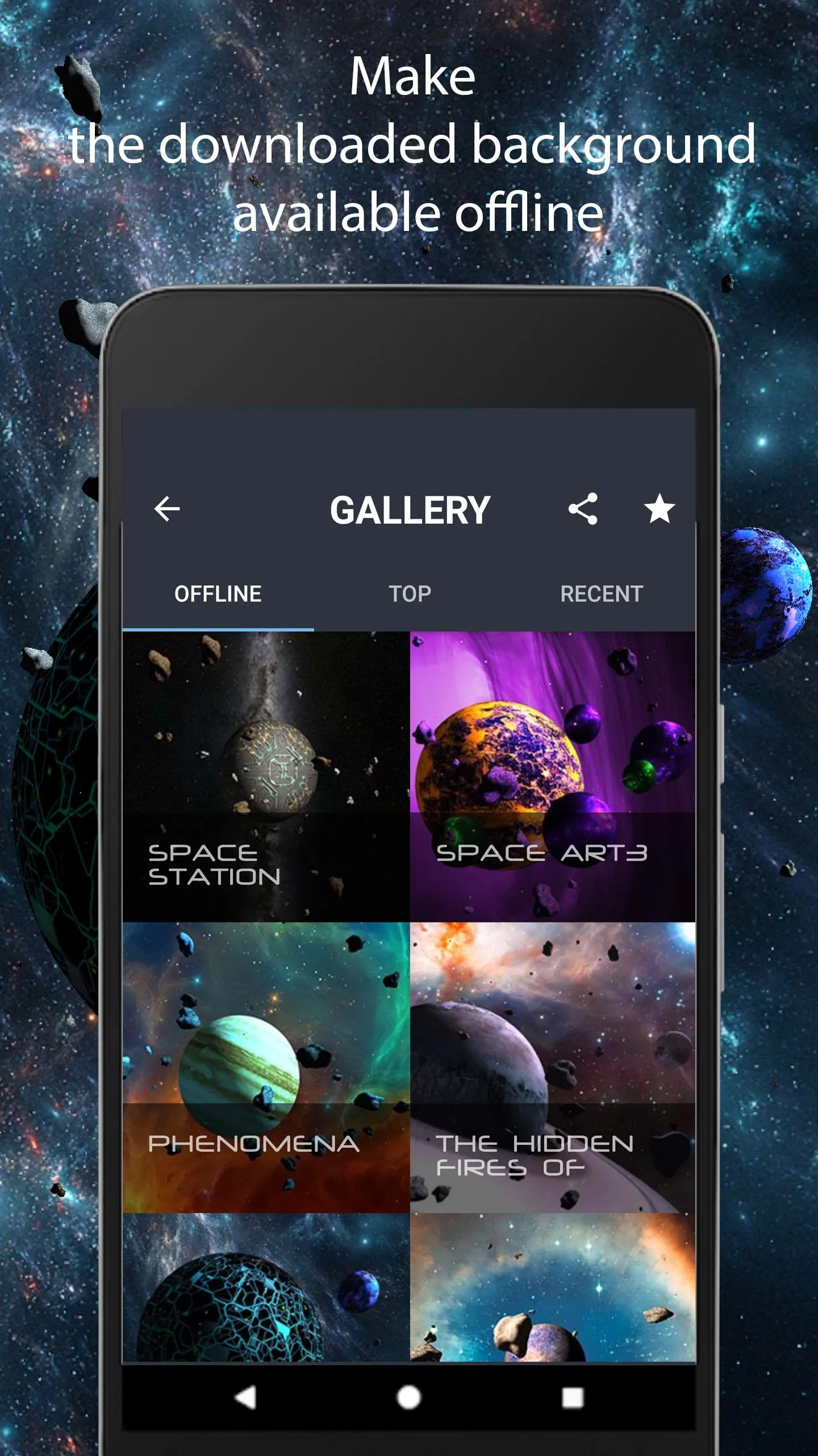 Asteroids 3D live wallpaper | Indus Appstore | Screenshot