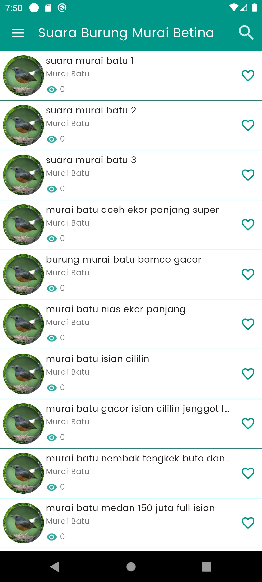 Suara Burung Murai Betina | Indus Appstore | Screenshot